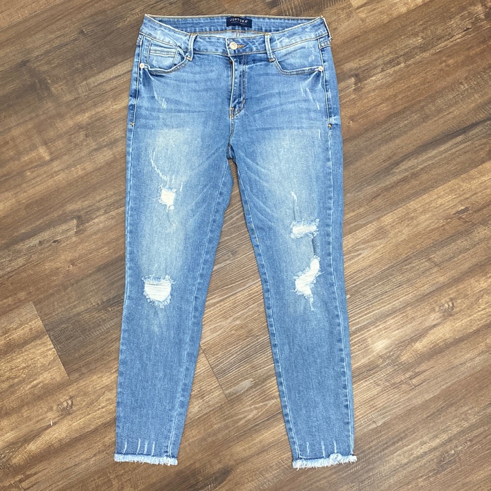 Just USA Distressed Skinny Jeans Size 7